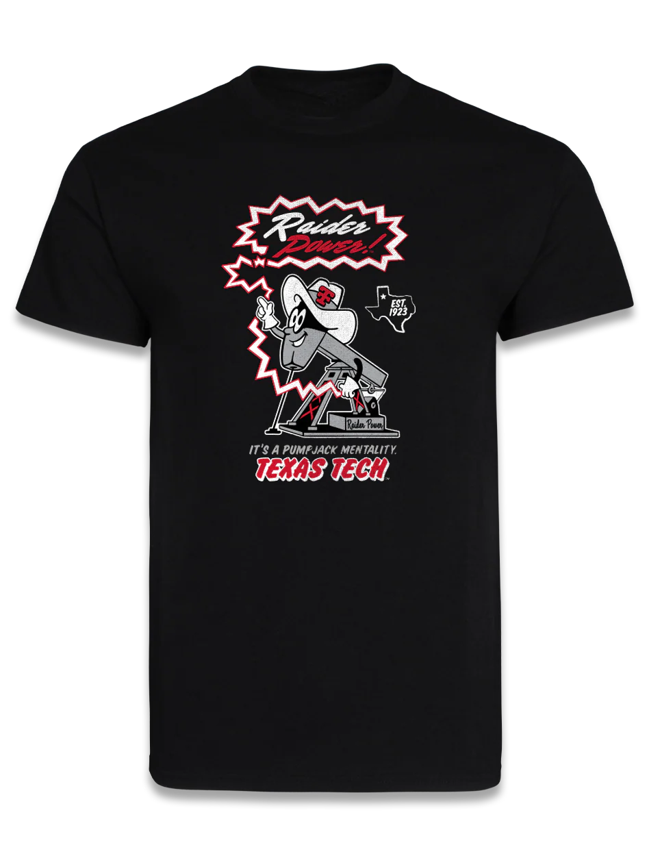 Texas Tech "Throwback Jack" Black T-Shirt