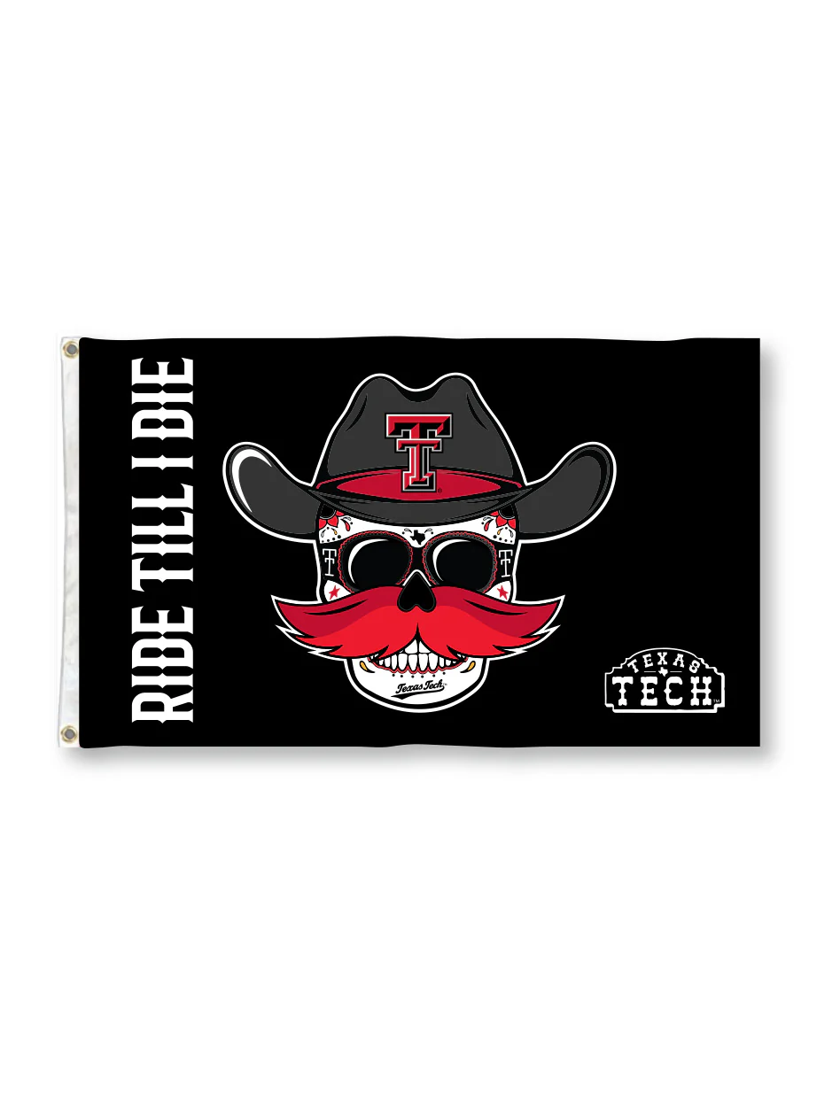 Texas Tech "Till I Die" Skull 3'x5' Deluxe Flag