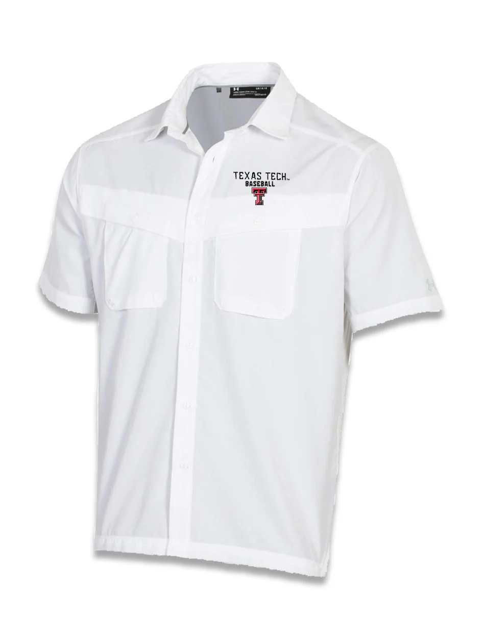 **Texas Tech Under Armour Baseball Tide Chaser Button Down Shirt - Image 3