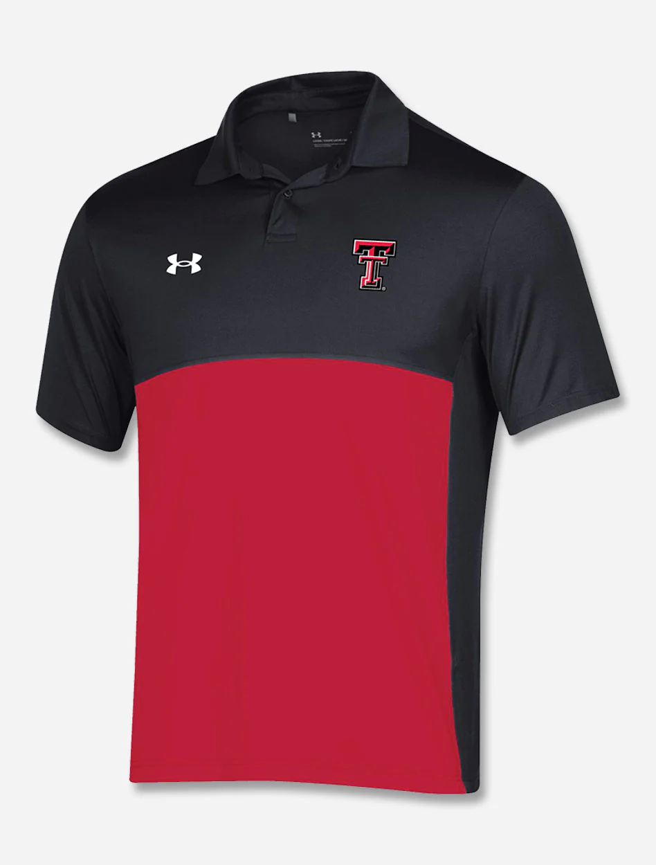**Texas Tech Under Armour Coaches Sideline 2022 "Audible" T2G Blocked Polo - Image 3