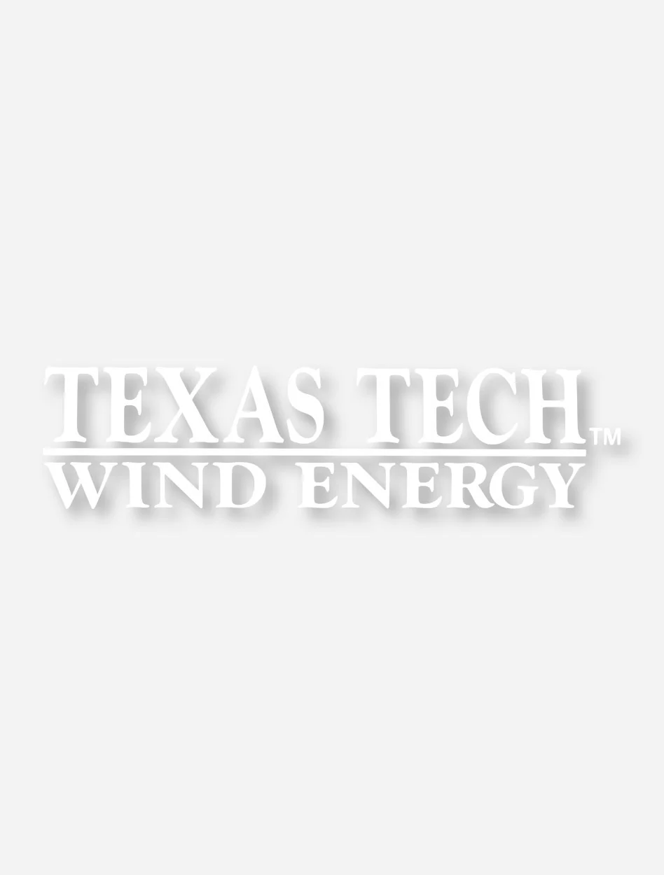 Texas Tech Wind Energy White Decal