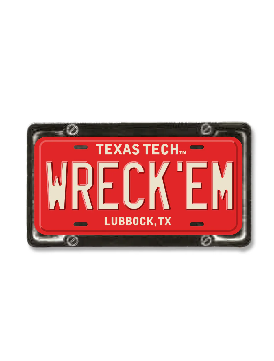 Texas Tech "Wreck'em License Plate" Magnet