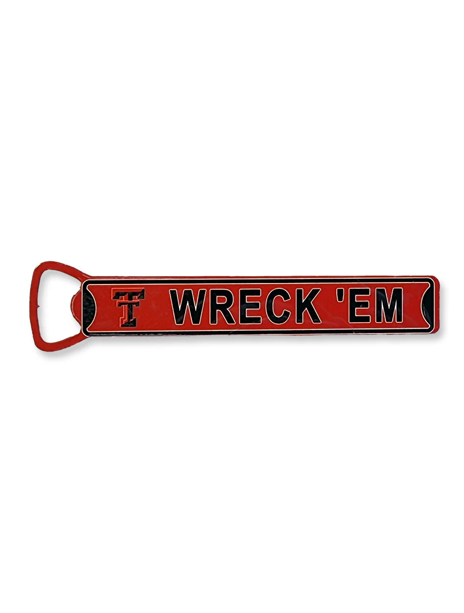 Texas Tech "Wreck'em Tech" Steel Bottle Opener