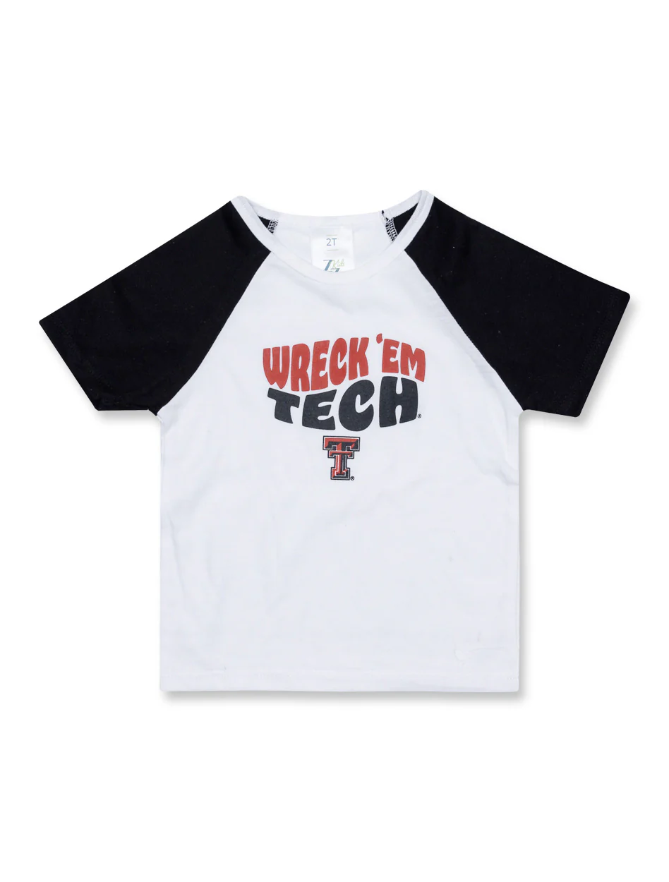 Texas Tech Zoozatz Toddler Wreck 'Em Tech Raglan