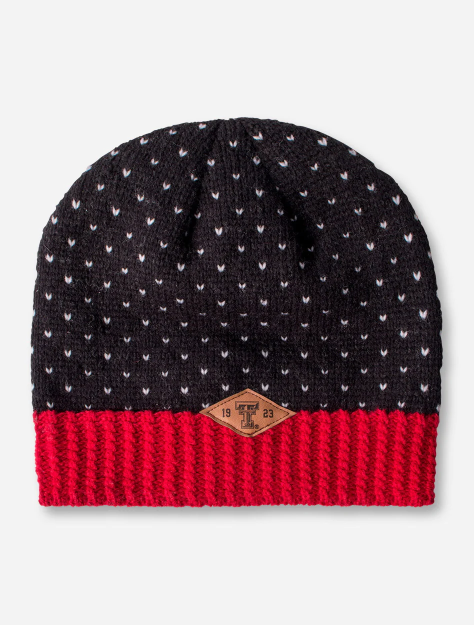 The Game Texas Tech Establish Patch on Black and Red Beanie