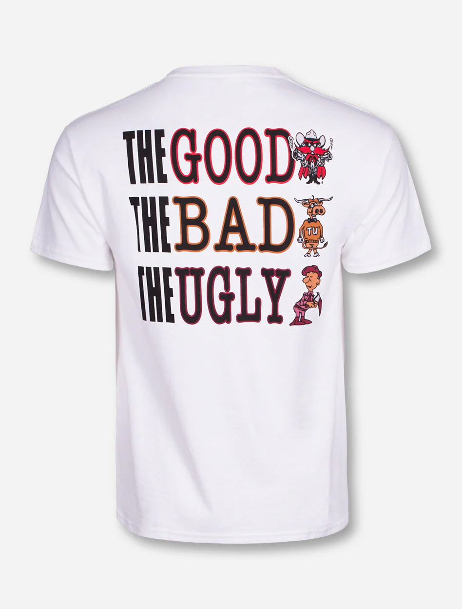 The Good The Bad The Ugly White T-Shirt - Texas Tech