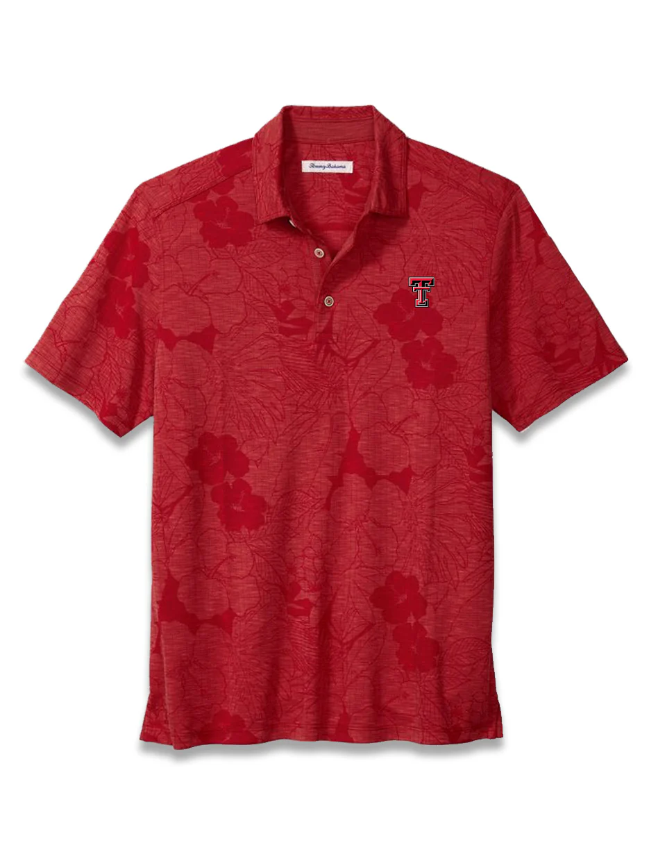 Tommy Bahama Texas Tech Double T "Sport Miramar Blooms" Polo