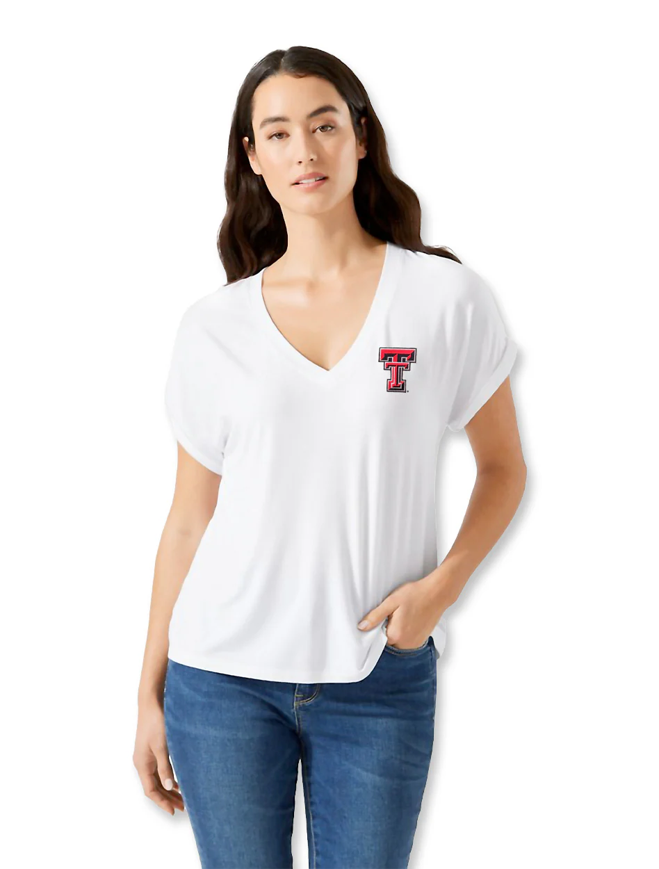 Tommy Bahama Texas Tech "Kauai" Jersey V-Neck T-Shirt - Image 4