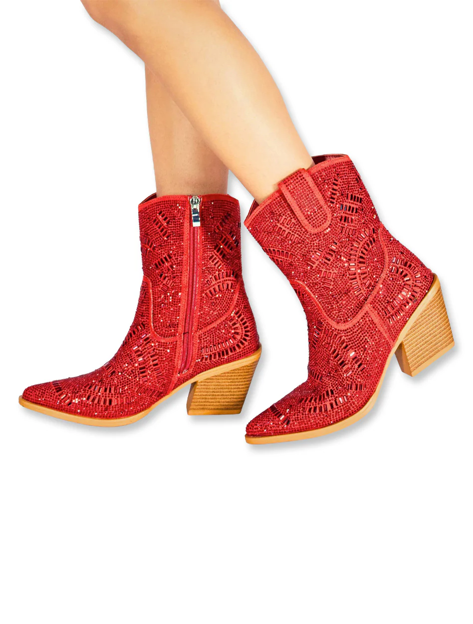 Vaccari "Sadie" Rhinestone Bootie - Image 8