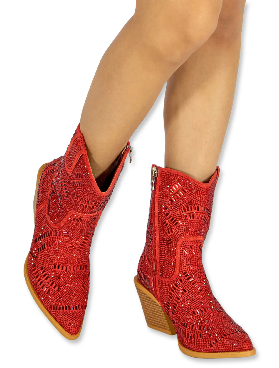 Vaccari "Sadie" Rhinestone Bootie - Image 9