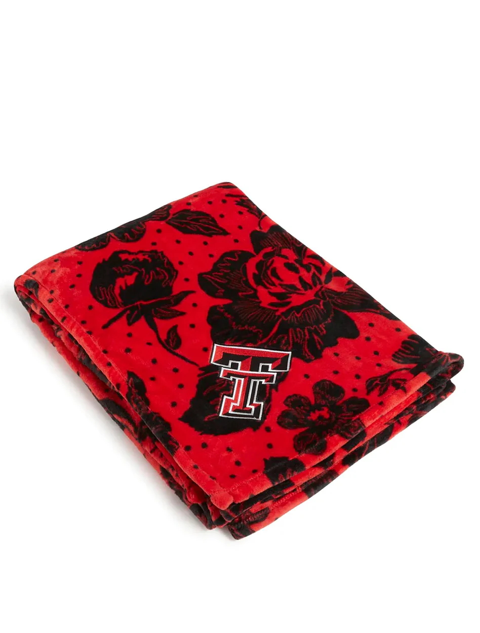 Vera Bradley Texas Tech "Rain Garden" XL Plush Blanket