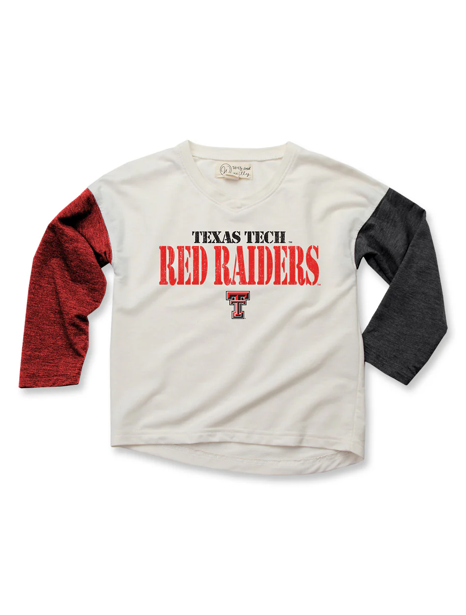 Wes & Willy Texas Tech Red Raiders "Color Blocked" INFANT Long Sleeve Tee