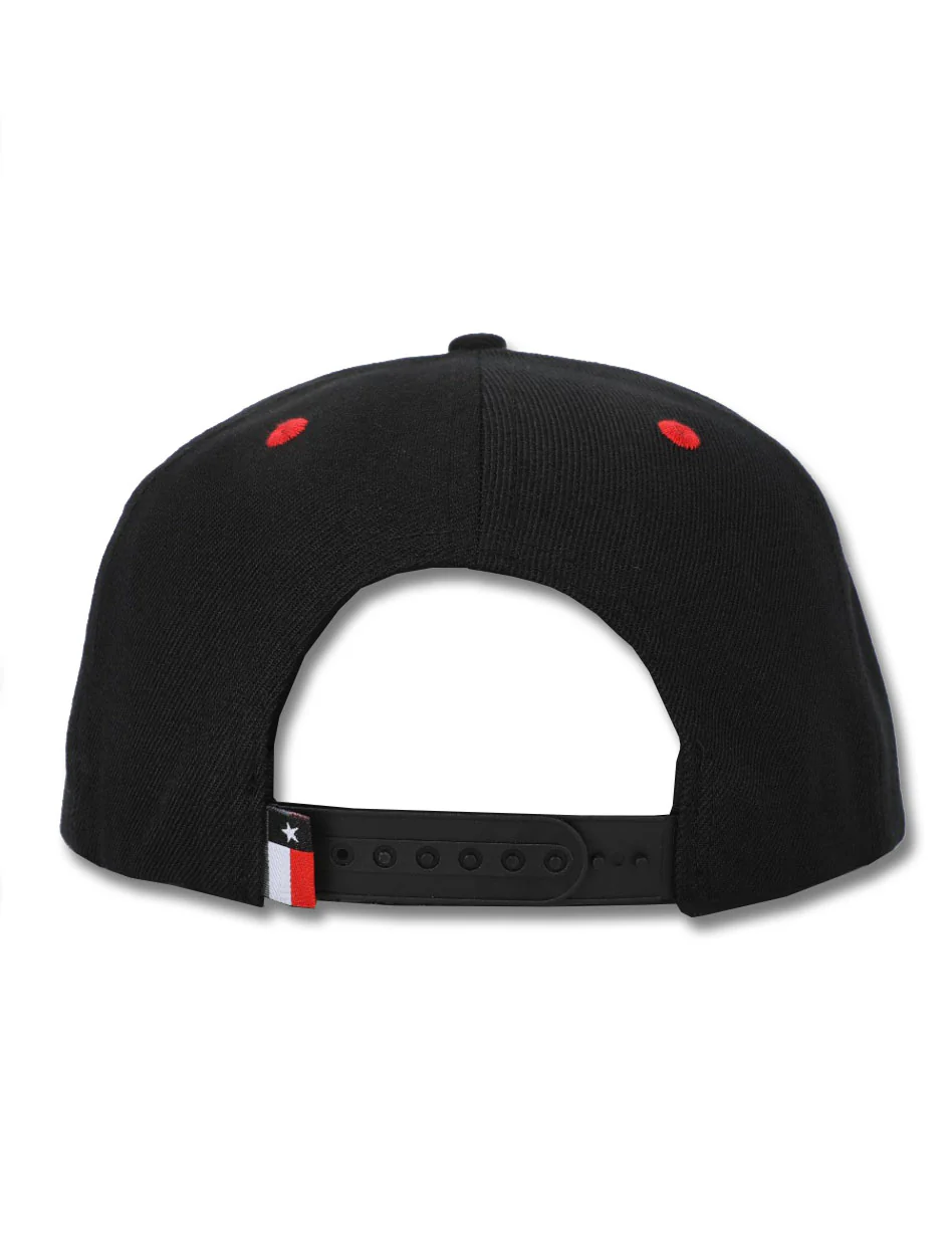 Texas Tech "Stitches" Baseball Black Snapback Cap - Image 4