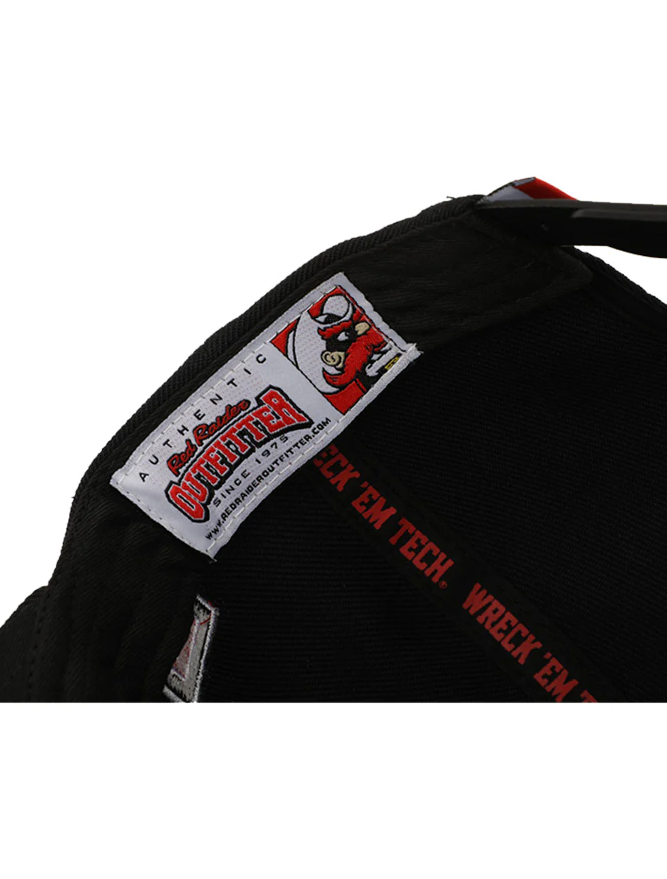 Texas Tech "Stitches" Baseball Black Snapback Cap - Image 5