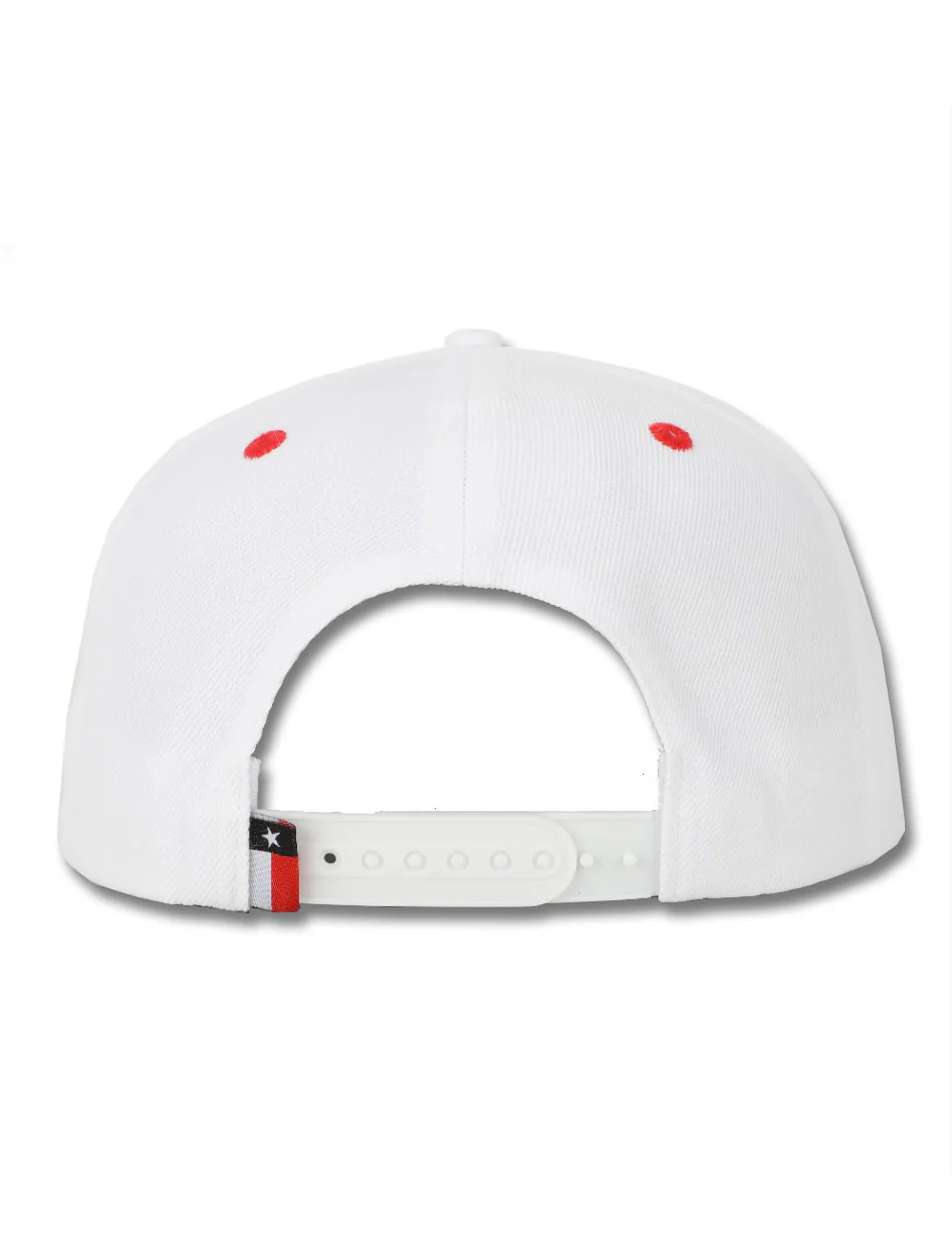 Texas Tech "Stitches" Baseball White Snapback Cap - Image 3