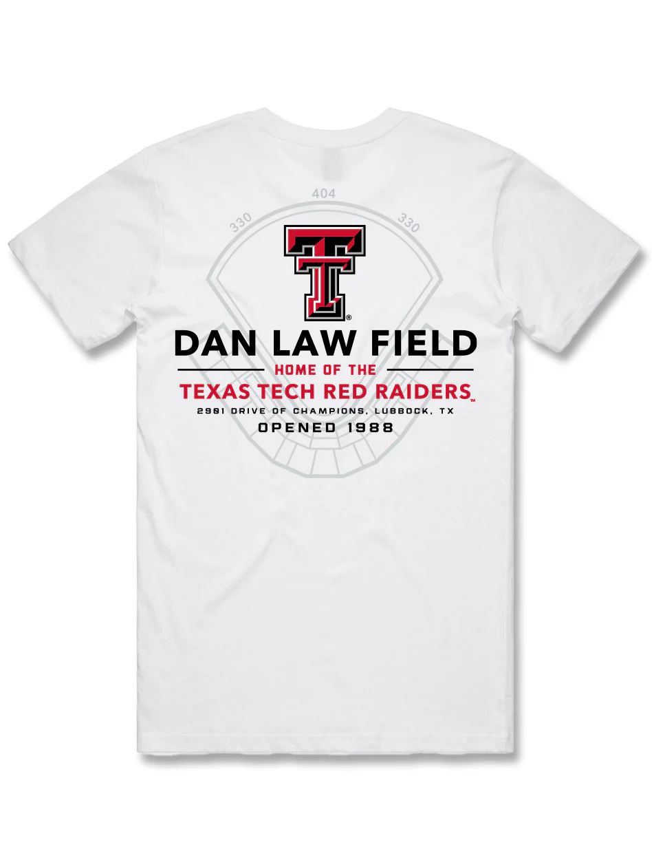Texas Tech "Dan Law Distance" Baseball Pocket T-Shirt