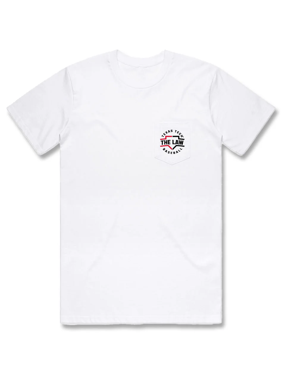 Texas Tech "Dan Law Distance" Baseball Pocket T-Shirt - Image 2