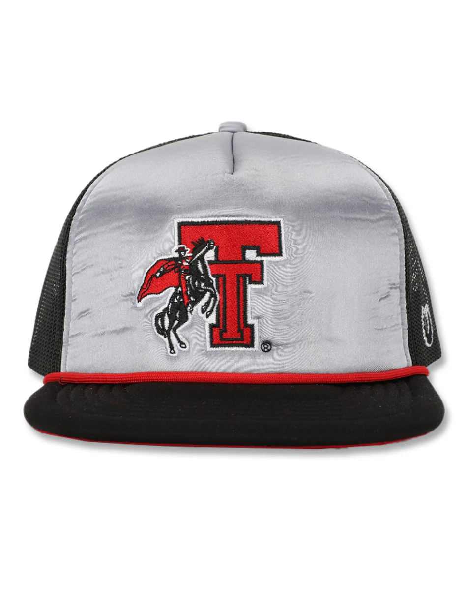 **Texas Tech Dark Horse "Throwback RR" Silver Trucker Snapback Cap - Image 2