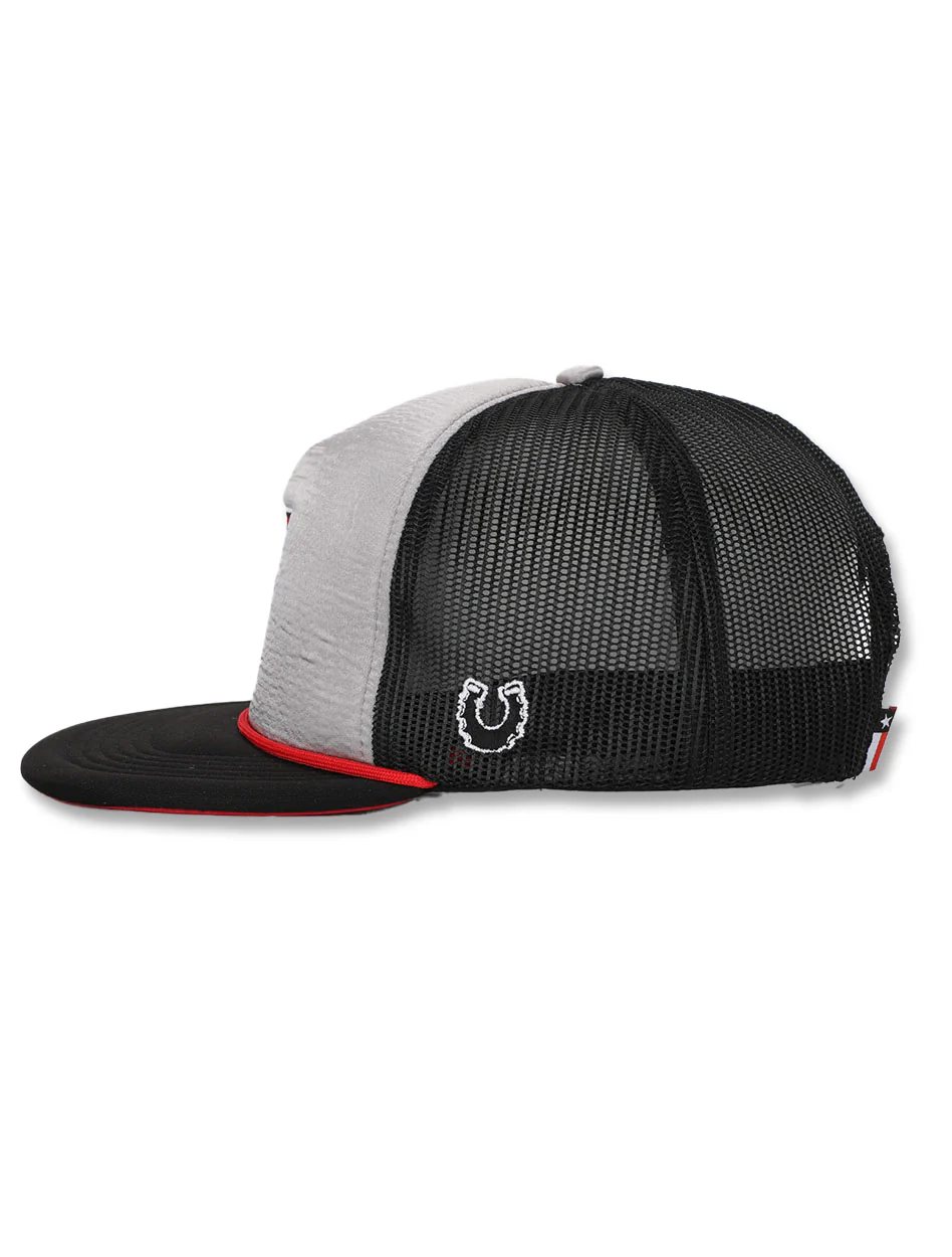 **Texas Tech Dark Horse "Throwback RR" Silver Trucker Snapback Cap - Image 3