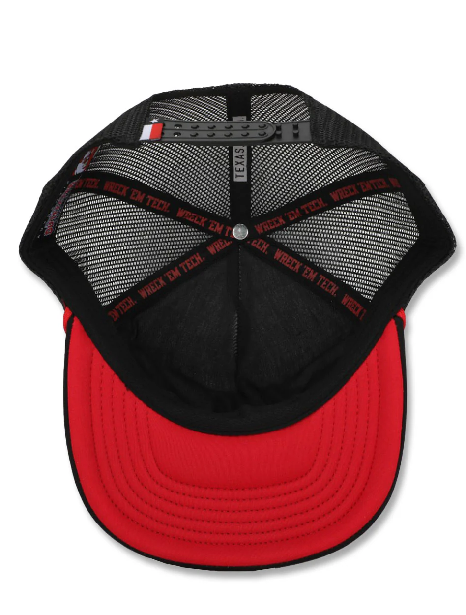 **Texas Tech Dark Horse "Throwback RR" Silver Trucker Snapback Cap - Image 5