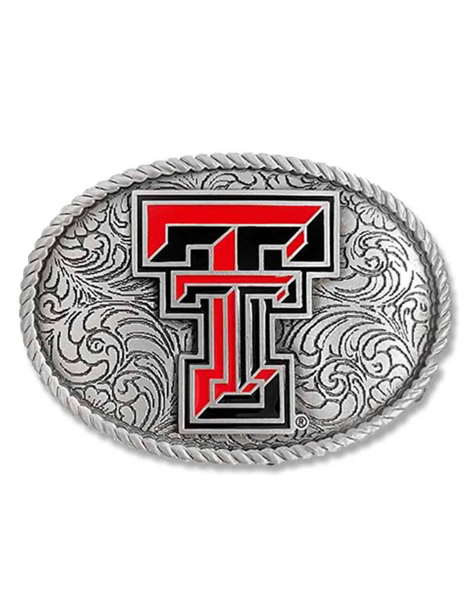 Texas Tech Double T Metal Belt Buckle