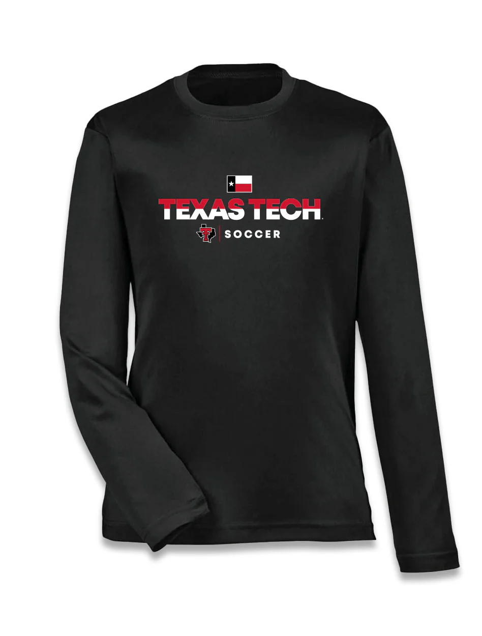 YOUTH Texas Tech Soccer "Locked Up" Athletic Long Sleeve T-Shirt