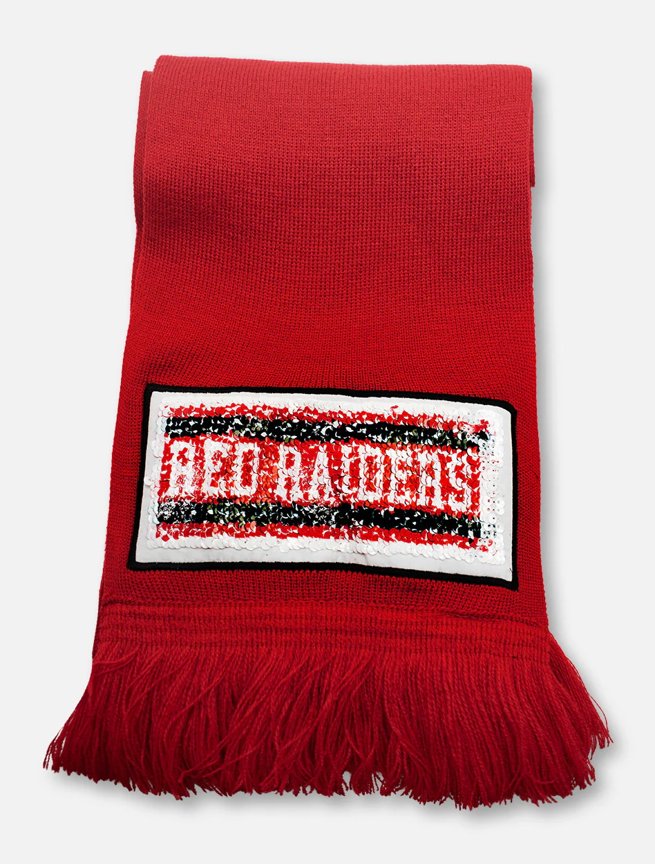 Zoozatz Texas Tech Red Raiders Reverse Sequins Scarf - Image 2